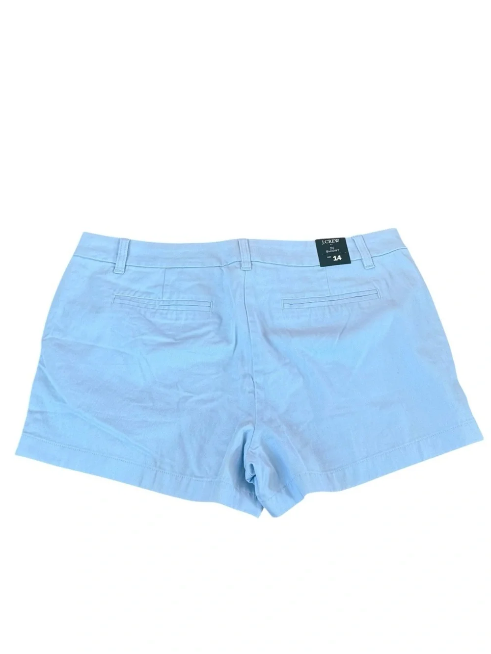 J. CREW 3.5” Classic Chino Shorts Light Blue Size 14 NEW